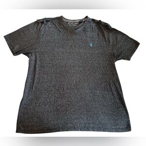 Lions Crest by English Laundry Mens T-shirt 2X Gray V-neck Shoulder Tab & Logo